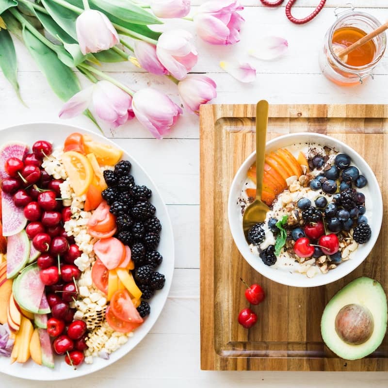 Photo of beatifully
           arranged food